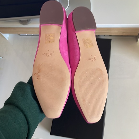 J. CREW SUEDE CLASSIC FLAT Neon Fuchsia Sz 9 - Picture 4 of 5